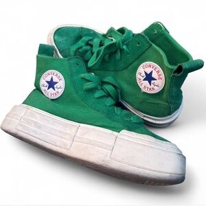Converse Green High-Top Platform Sneakers 8